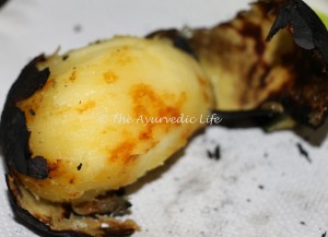 Burnt Mango with Peel