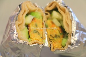 Chickpeas-Vegetable Kebabs - Roti Roll