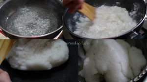 Kozhukattai - Making of Rice Dough