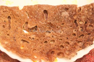 Ragi Singoda Wheat Dosa - Close up