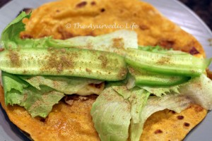Fun Roll-Ups - Lettuce, Cucumber, Chaat masala