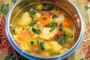 Kidney Beans - Veggies Italian Soup - Closeup