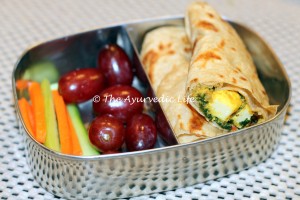 Paneer-Kale Frankie - Kids Lunch 1