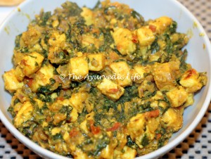 Paneer-Kale Frankie - Paneer Kale Filling