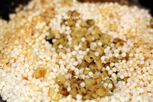 Sago Khichidi - Ground Peanuts