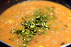 Sindhi Kadhi - Okra in kadhi