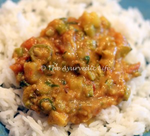 Sindhi Kadhi - On Rice