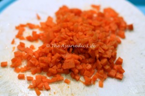 Sooji Pancake - Cut Carrots