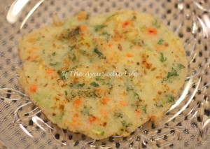 Sooji Pancake - Flipped