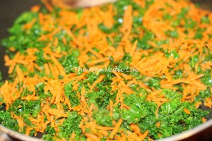 Tofu-Kale Paratha Wraps - Grated Carrots and Kale