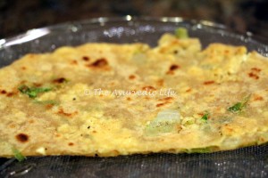 Tofu Paratha - Cut