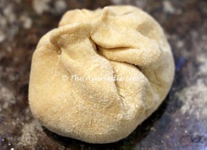 Tofu Paratha - Sealing Dough