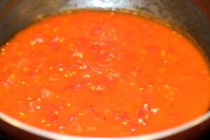 Tomato Basil Pasta Sauce - Tomatoes in Butter
