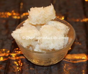 Coconut Burfi - Close Up