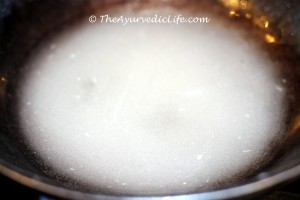 Coconut Burfi - Sugar and Water