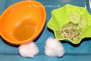 Eyes - Cucumber Potato Grated and Juice
