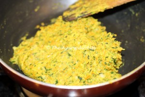 Mixed Vegetable Besan Paratha - Filling