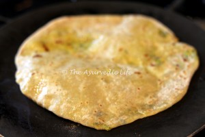 Mixed Vegetable Besan Paratha - Flip and Cook