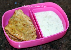 Mixed Vegetable Besan Paratha - Kid Lunch