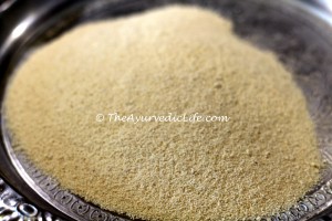Rava Laddoo - Rava on Plate