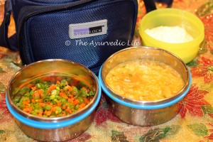 Sambhar Poriyal - Kid Lunch