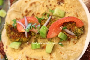 Mung Falafel - Wrap Closeup