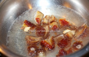 Spice-Infused Date Almond Milk - Dates in Warm Water