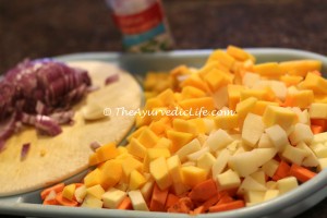 Dairy-Free Root Vegetables Pasta Sauce - Veggies