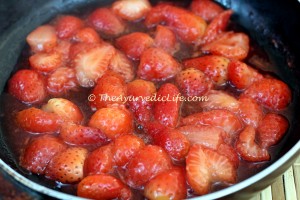 Strawberry Panna - Cooking