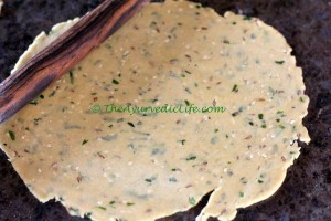 Wheat-Jowar Spiced Crackers - Rolled Out