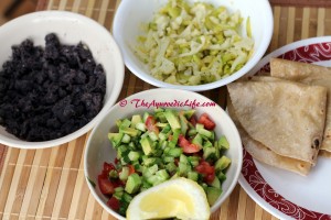 Black Bean Veggie Rolls - Ingredients