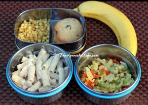 School Lunch - Brown Rice Pasta in White Sauce