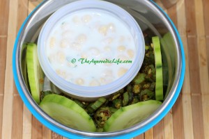 School Lunch - Okra Cucumber Raitha
